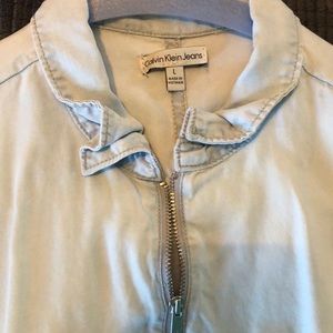 Calvin Klein jump suit set. Long sleeve with skirt and pockets.